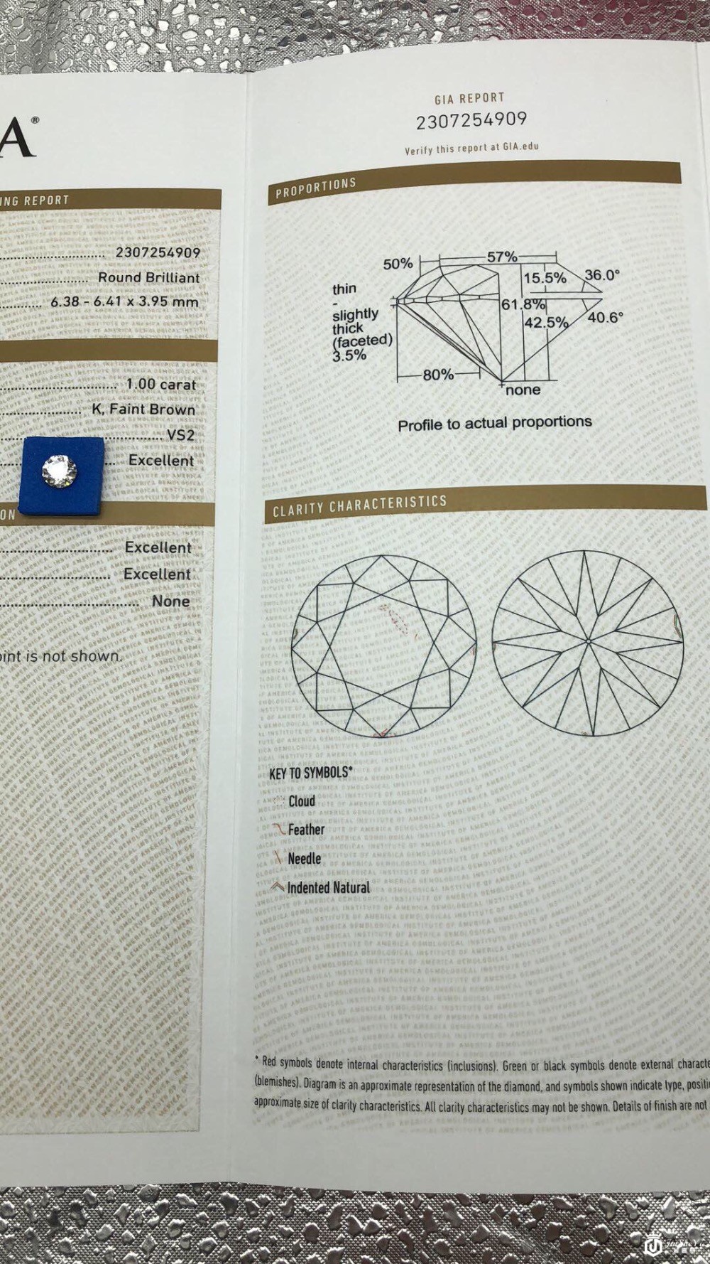 亿锦公司1克拉k色 VS2 3EX N图2