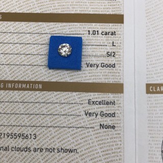 亿锦珠宝1.01克拉L色SI2 VG EX VG N