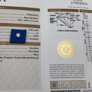 亿锦珠宝0.5克拉H色VVS2