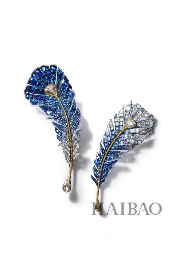 CINDY CHAO The Art Jewel 2019 皇家蓝羽饰胸针