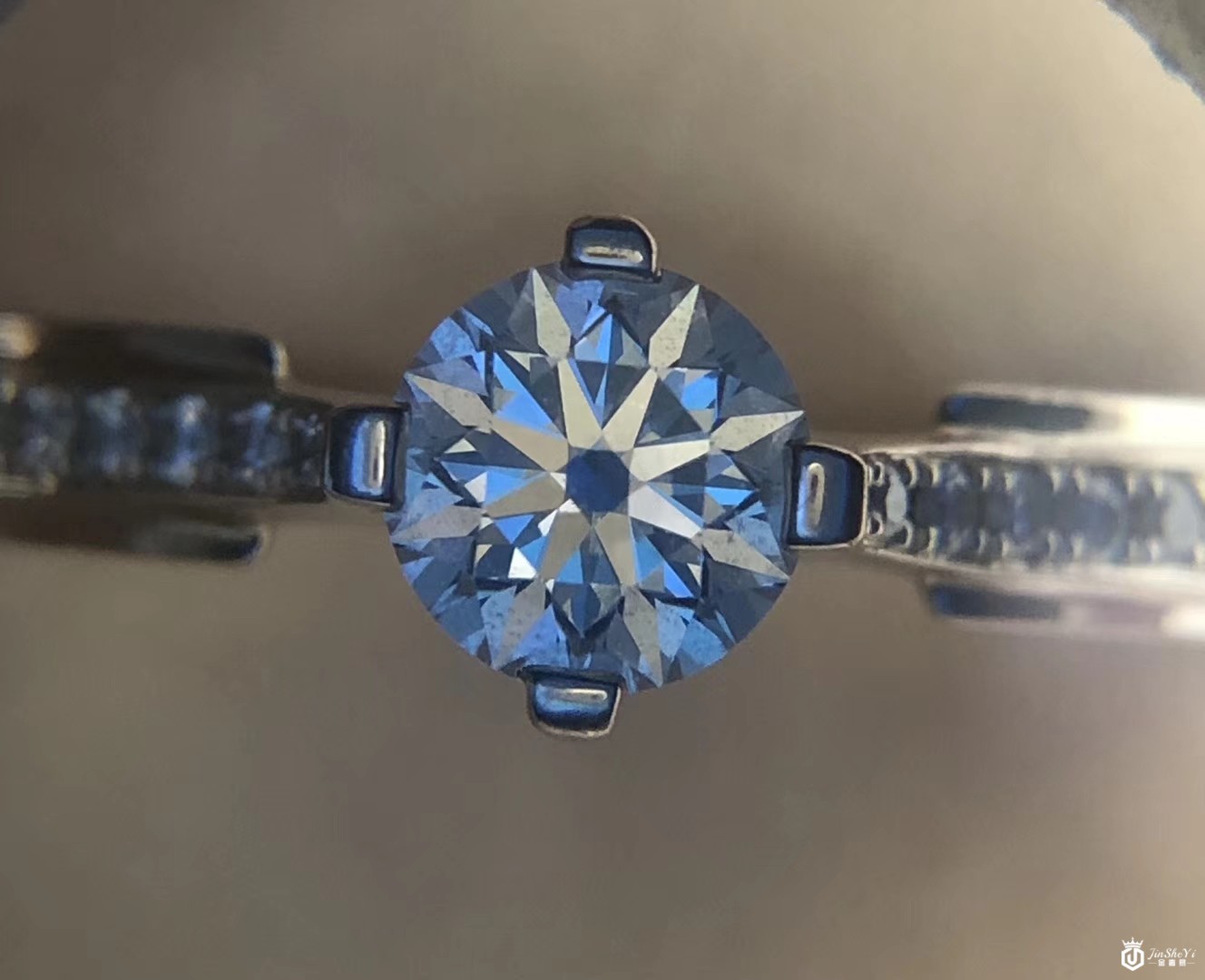周生生55分E色IF精度钻戒一枚 极品成色图2