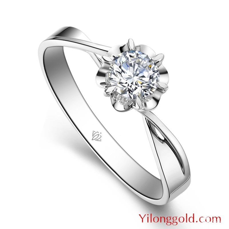 玫瑰情事/18K白金钻戒 30分/SI净度/I-J色/国检-forever love系列