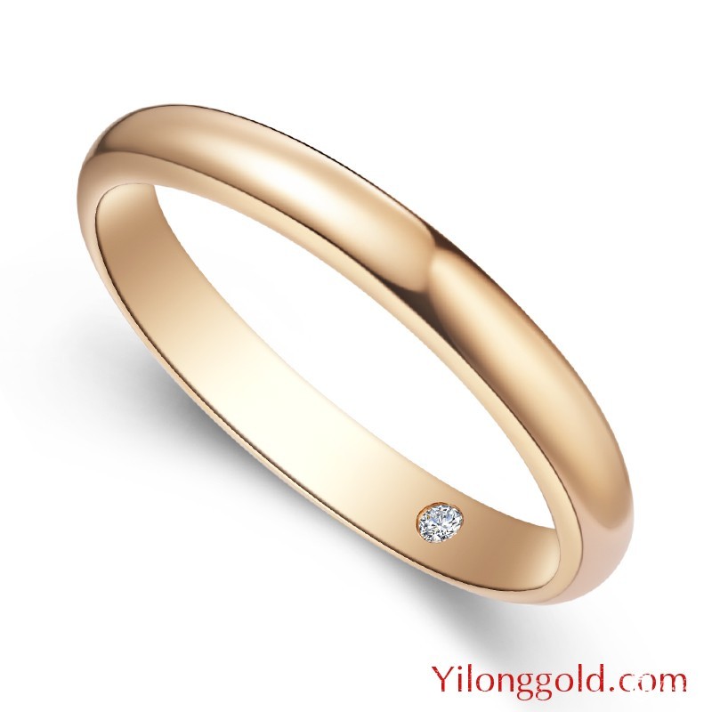 心中有你/18K彩金钻戒 女对戒