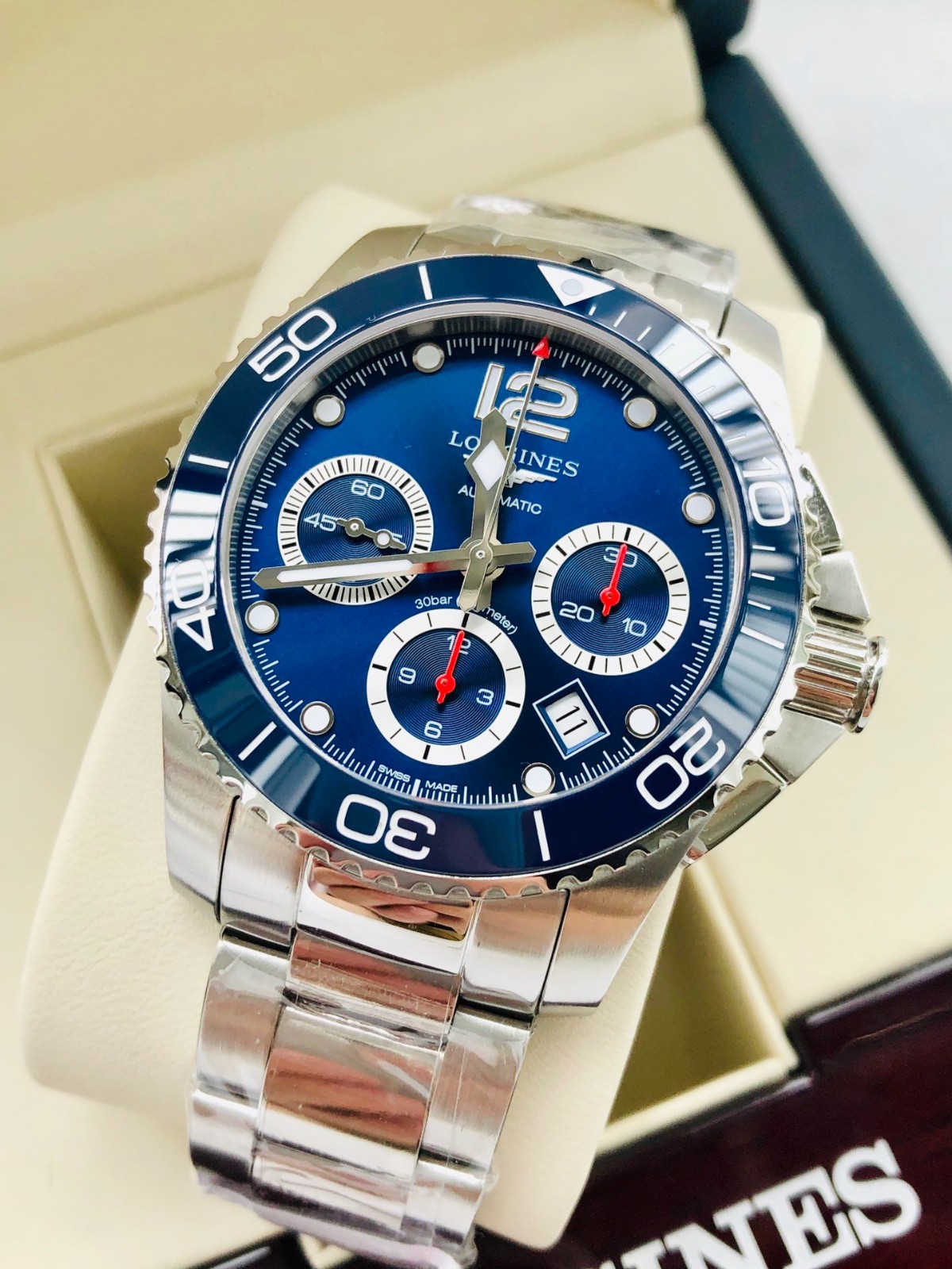 浪琴康卡斯计时男士机械手表图3