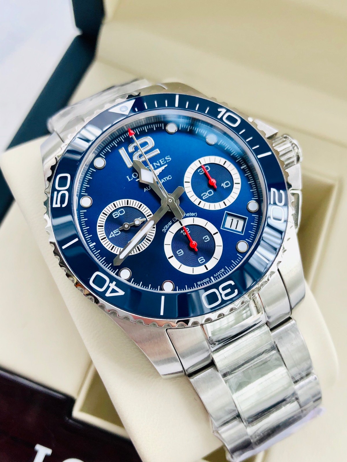 浪琴康卡斯计时男士机械手表图4