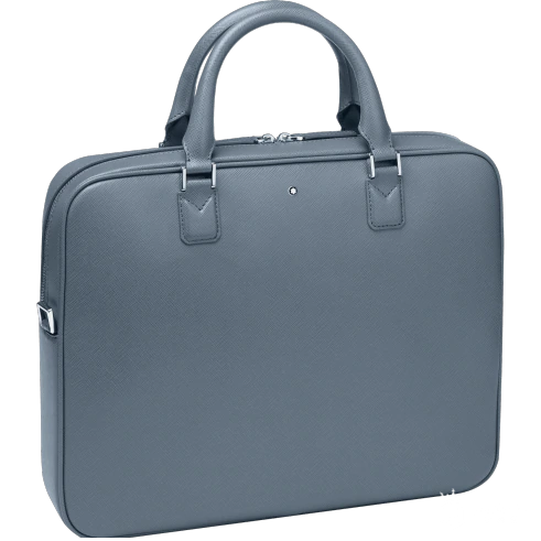 万宝龙montblanc匠心系列牛仔蓝长型公文包(1)