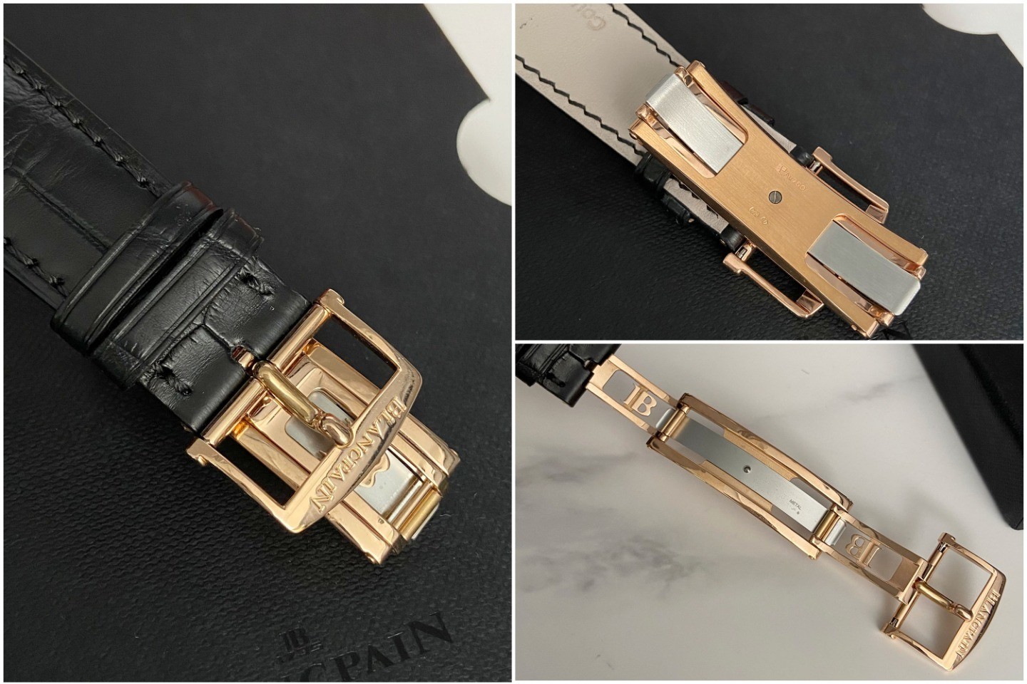 九九新宝珀经典系列18K玫瑰金自动机械男表图3