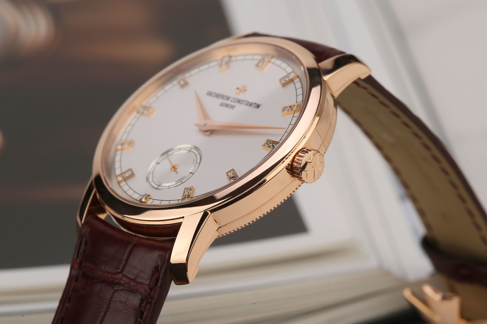 九九新江诗丹顿传承系列18K玫瑰金手动机械男表图4