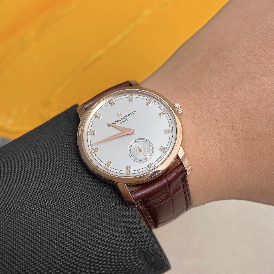 九九新江诗丹顿传承系列18K玫瑰金手动机械男表图8