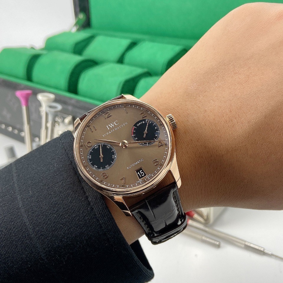 IWC万国表葡萄牙系列18K玫瑰金自动机械男表图7