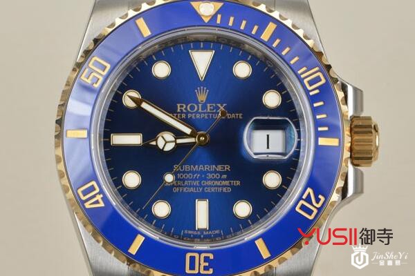 劳力士间金蓝手表
