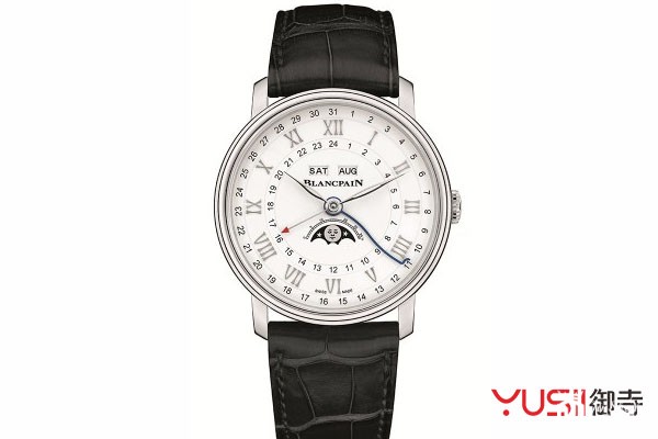 宝珀Villeret经典系列两地时全历月相腕表回收