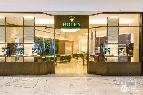 国外劳力士专柜门面展示图