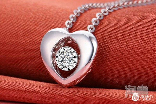 心形钻石项链