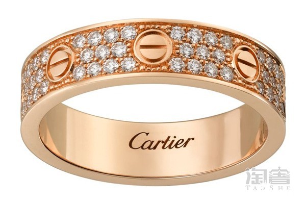 卡地亚love系列满钻戒指