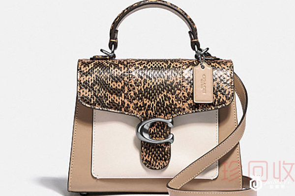 蔻驰拼色蛇皮手提包 蔻驰拼色蛇皮手提包