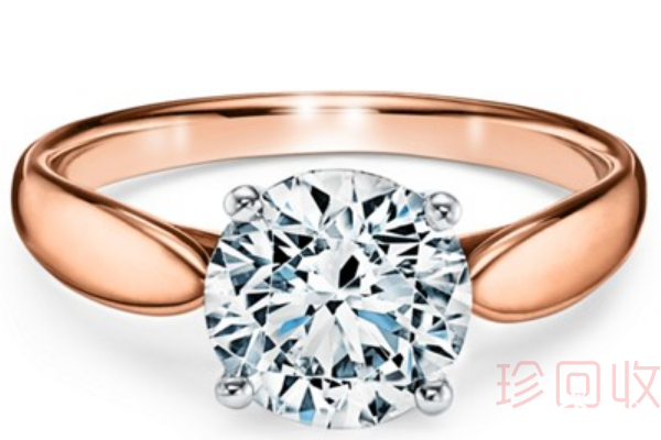 蒂芙尼18K 玫瑰金镶嵌钻戒