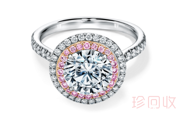 蒂芙尼双层珠链式粉钻钻戒 蒂芙尼双层珠链式粉钻钻戒