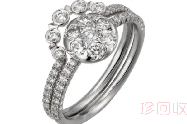 卡地亚明亮式切割钻戒