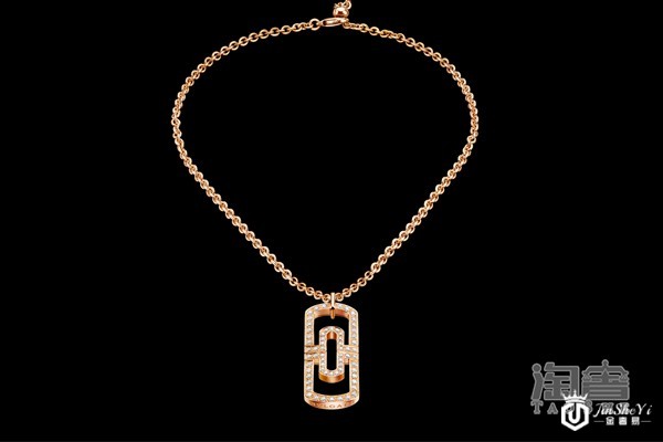 宝格丽parentesi系列玫瑰金项链