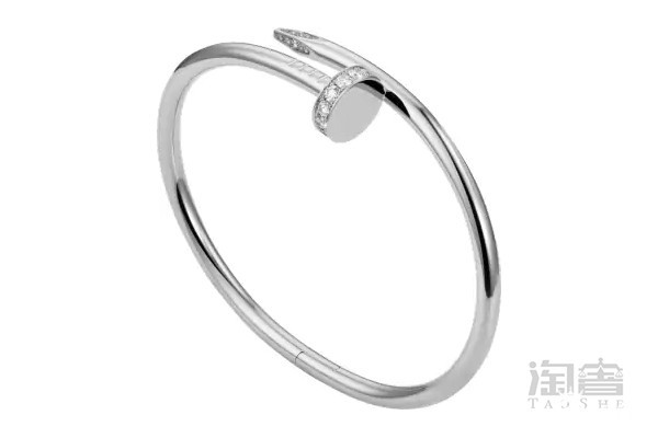 卡地亚18K白金钉子手镯 卡地亚18K白金钉子手镯