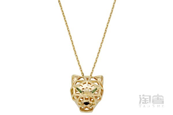 卡地亚18k黄金豹子项链