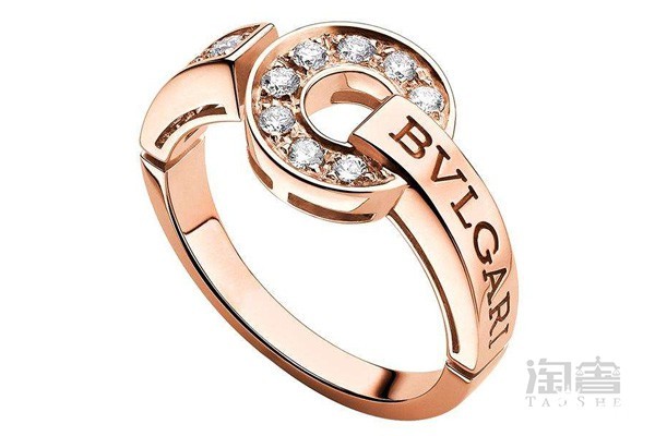 宝格丽镶钻戒指