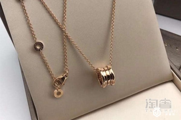 正品宝格丽18K黄金弹簧项链