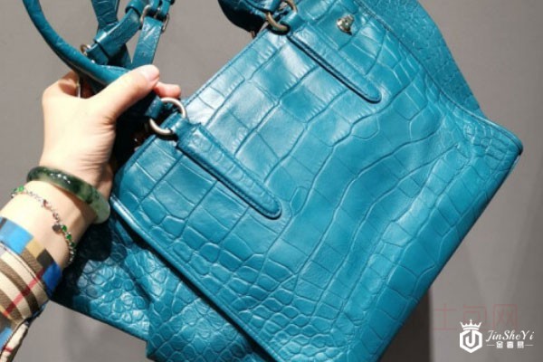 蔻驰鳄鱼纹女士单肩包背面实拍 蔻驰鳄鱼纹女士单肩包背面实拍