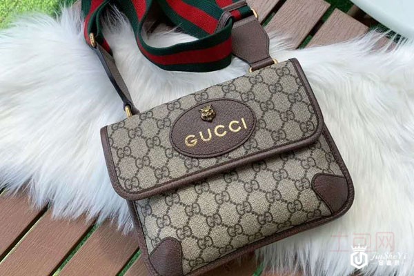 古驰老花虎头腰包