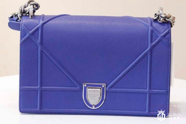 迪奥Diorama电光蓝盾牌包包实拍 迪奥Diorama电光蓝盾牌包包实拍