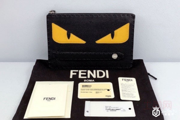 芬迪小怪兽黑色牛皮手拿包实拍 芬迪小怪兽黑色牛皮手拿包实拍