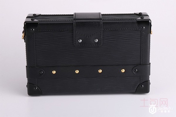 二手95新路易威登LV黑色硬盒子单肩包背面实拍图