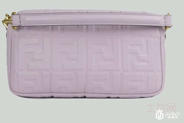 芬迪香芋紫法棍包包背面实拍