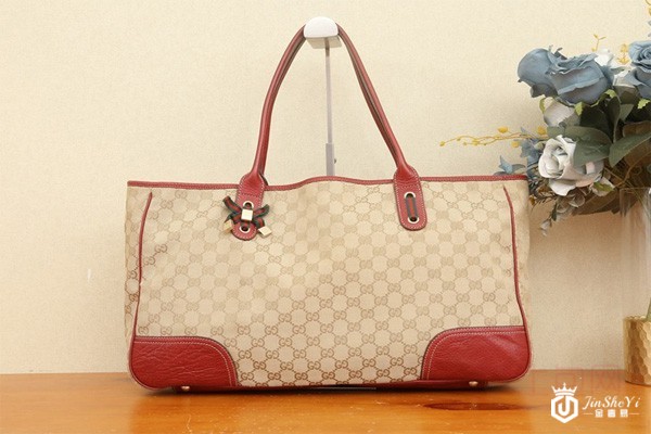 二手95新古驰老花购物袋实拍图 二手95新古驰老花购物袋实拍图