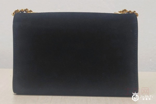 二手95新ysl黑色单肩包背面实拍图