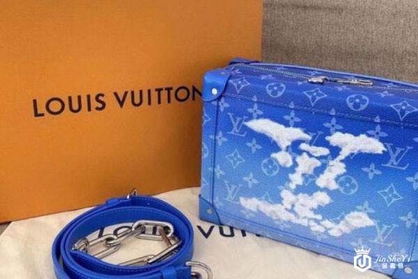 lv蓝天白云trunk盒子包实拍