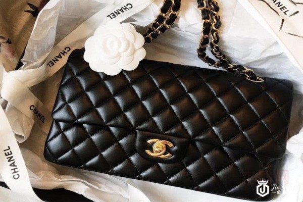 香奈儿黑色链条包实拍图