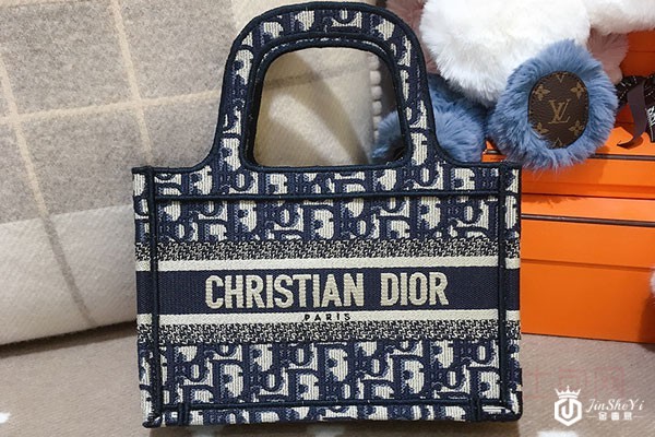 迪奥印花book tote迷你托特包外观展示