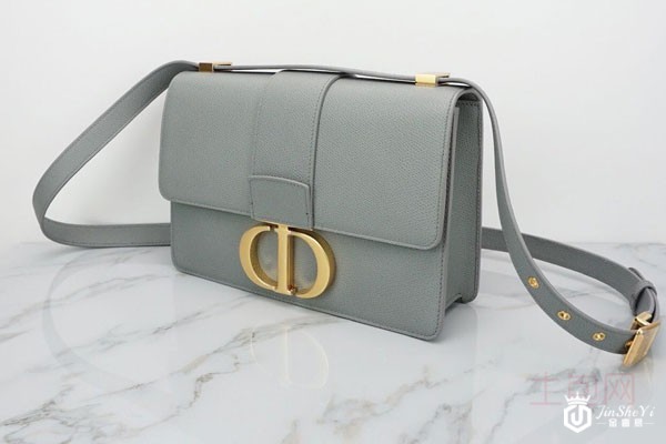 迪奥灰蓝色蒙田30斜挎包外观展示
