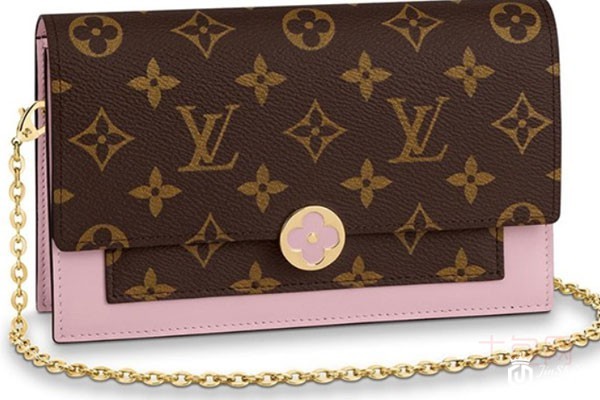LV FLORE老花玫红色粉色链条名包 LV FLORE老花玫红色粉色链条名包