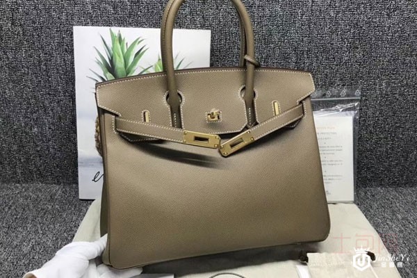 大象灰爱马仕铂金包