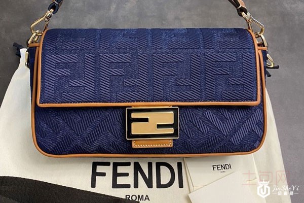 芬迪牛仔蓝法棍包包 芬迪牛仔蓝法棍包包