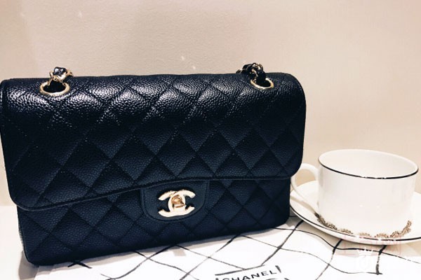 黑色荔枝纹香奈儿CF包包 黑色荔枝纹香奈儿CF包包