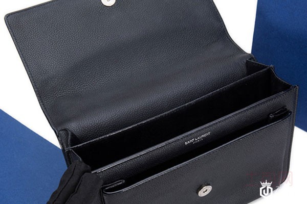 圣罗兰黑色Sunset包包内部实拍
