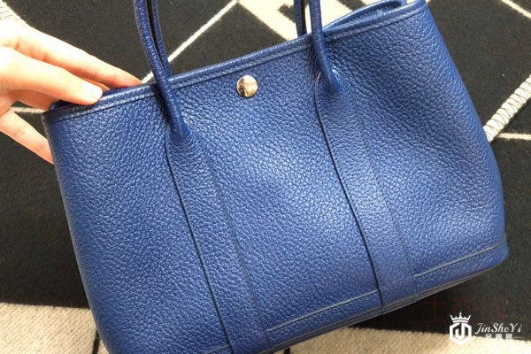 99新水墨蓝C刻爱马仕garden30包包正面