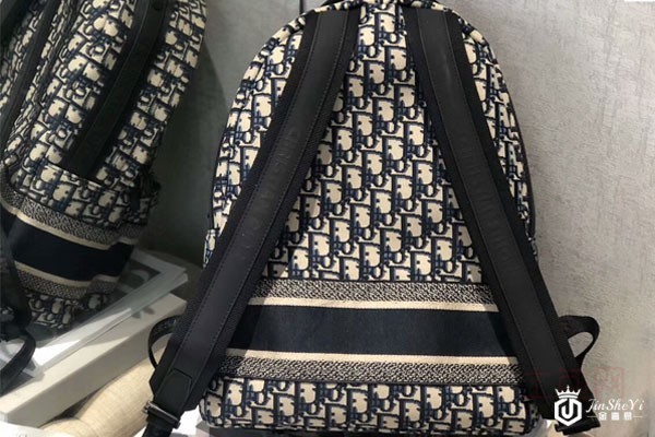 迪奥老花刺绣帆布双肩包背面 迪奥老花刺绣帆布双肩包背面