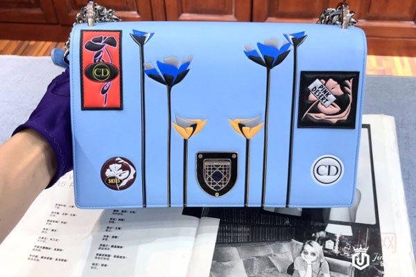 上图为迪奥印花印花款diorama牛皮链条包包