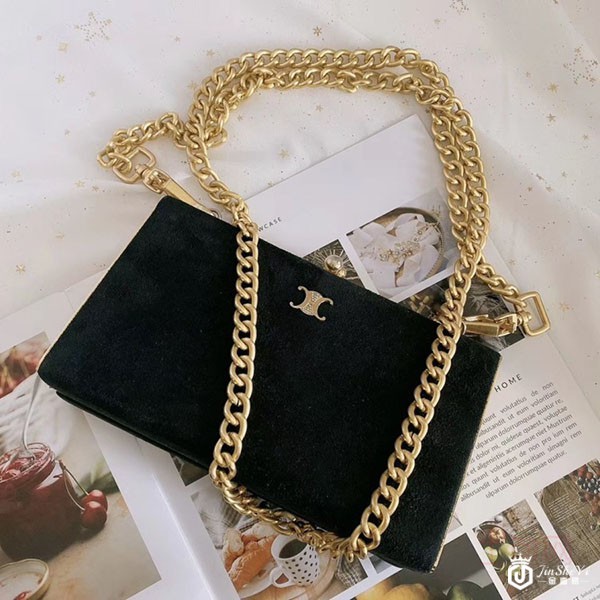 赛琳黑色麂皮绒二手包包回收不景气，包迷：入手很划算！