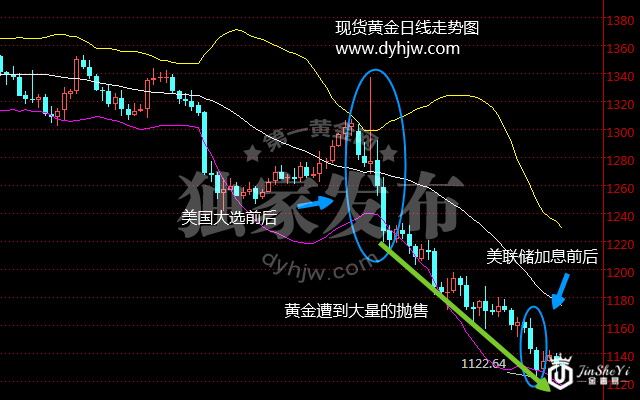 黄金日线走势图